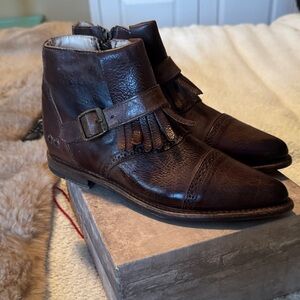 Brown Leather Ankle Boots